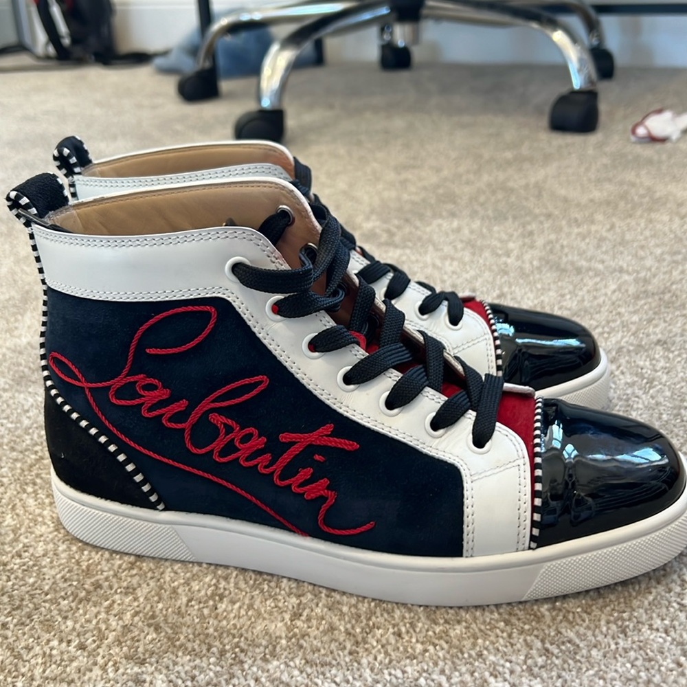 Christian Louboutin Louis flat Navy size: 40